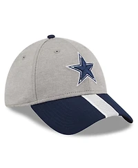 Men's New Era Heather Silver Dallas Cowboys Stripe 39THIRTY Flex Hat