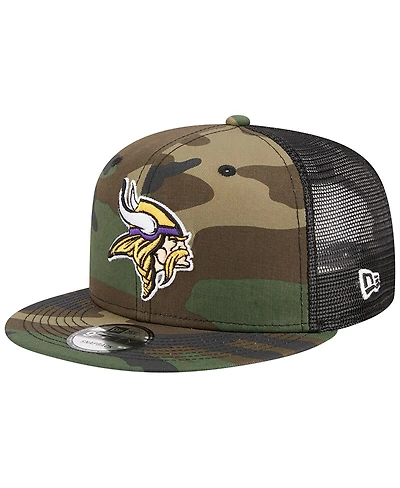 Men's New Era Camo Minnesota Vikings Main Trucker 9FIFTY Snapback Hat