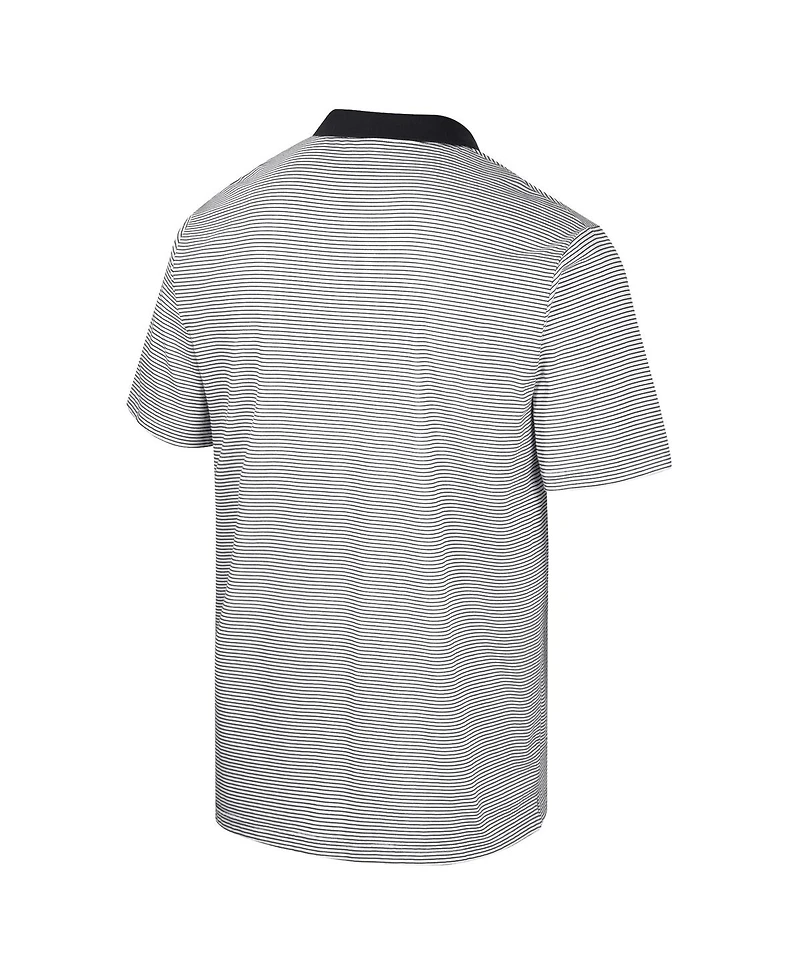 Men's Colosseum White Boston College Eagles Print Stripe Polo Shirt