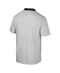 Men's Colosseum White Boston College Eagles Print Stripe Polo Shirt