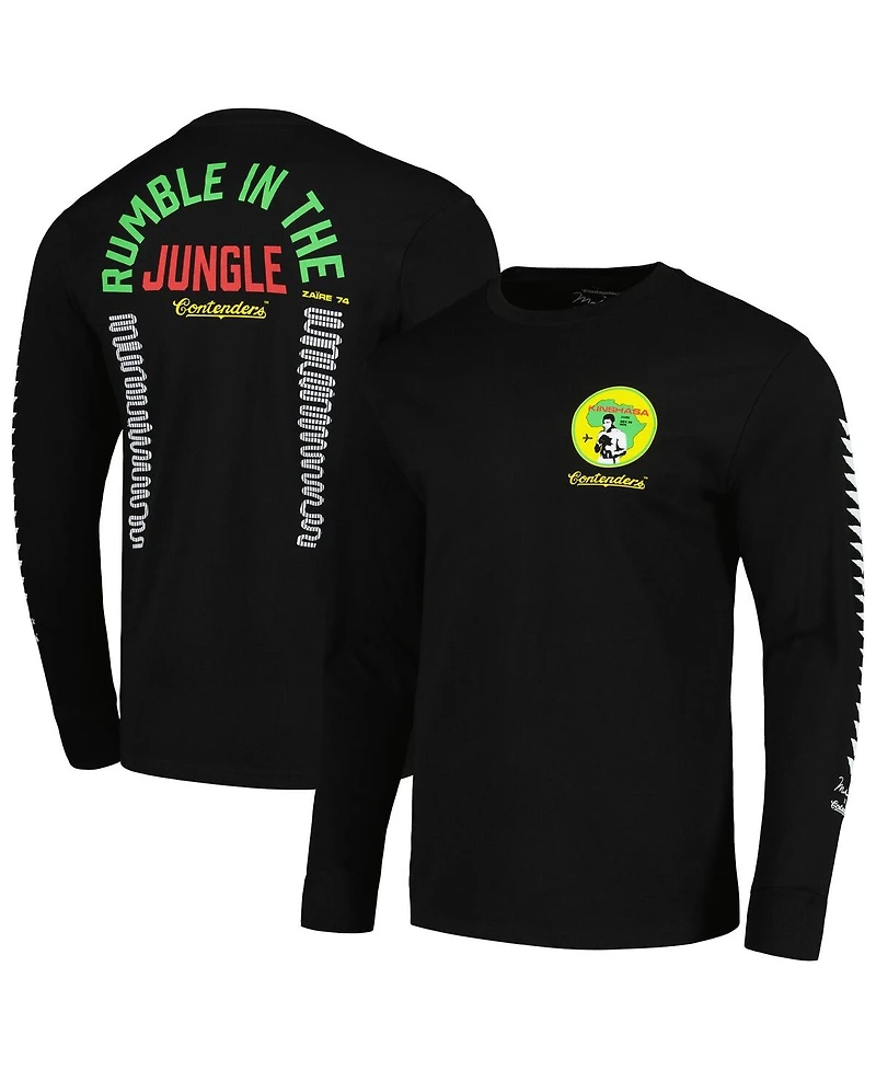 Men's Contenders Clothing Black Muhammad Ali Kinshasa Stamp Long Sleeve T-shirt