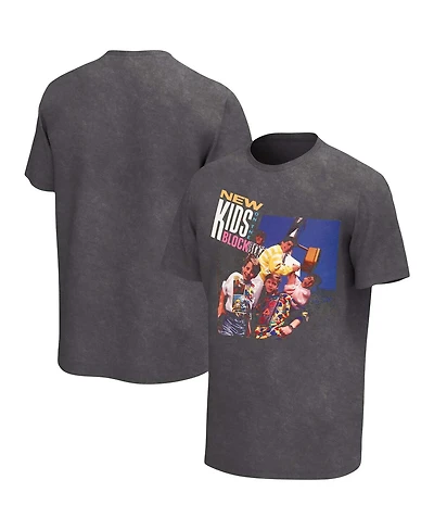 Men's Black New Kids on the Block Washed Graphic T-shirt