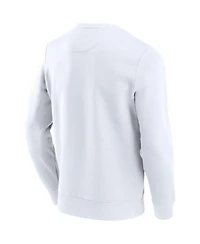 Men's White Smokey the Bear Retro Fade Pullover Sweatshirt