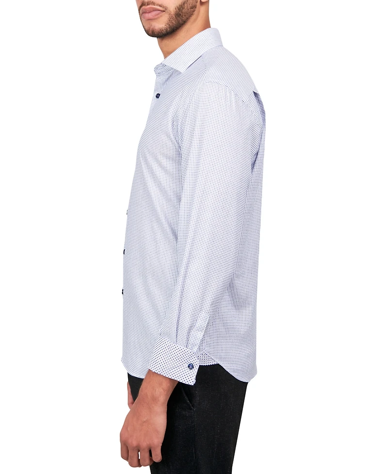 Michelsons of London Men's Dobby Square Shirt