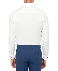 Michelsons of London Men's Solid Herringbone Shirt