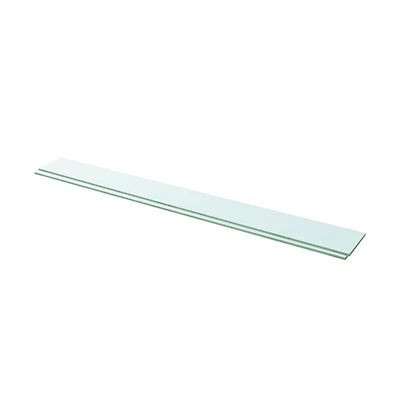 Shelves 2 pcs Panel Glass Clear 43.3"x4.7"