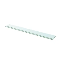 Shelves 2 pcs Panel Glass Clear 43.3"x4.7"