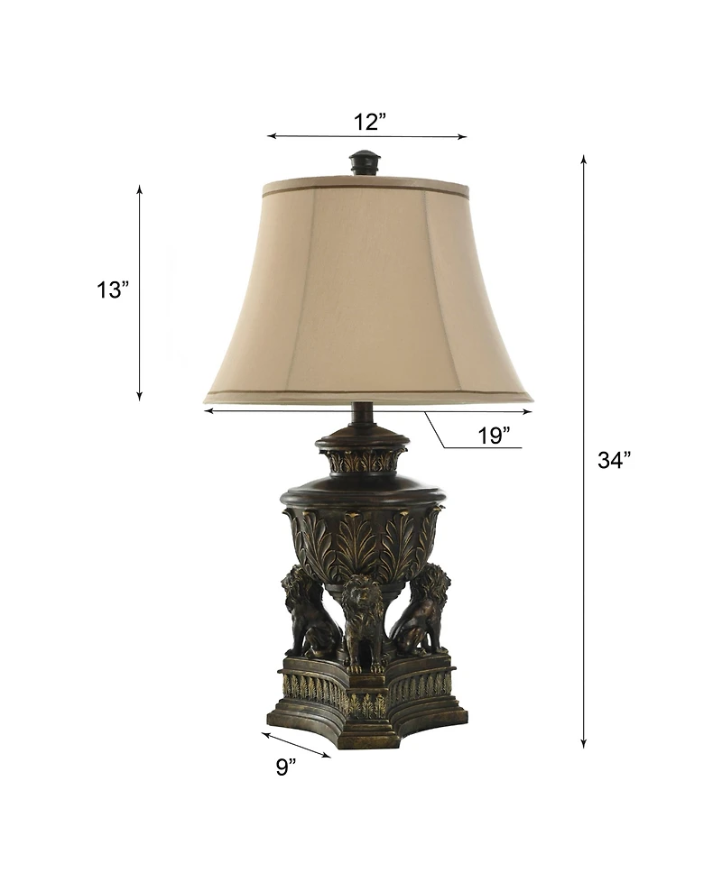 StyleCraft Fabric Shade Table Lamp