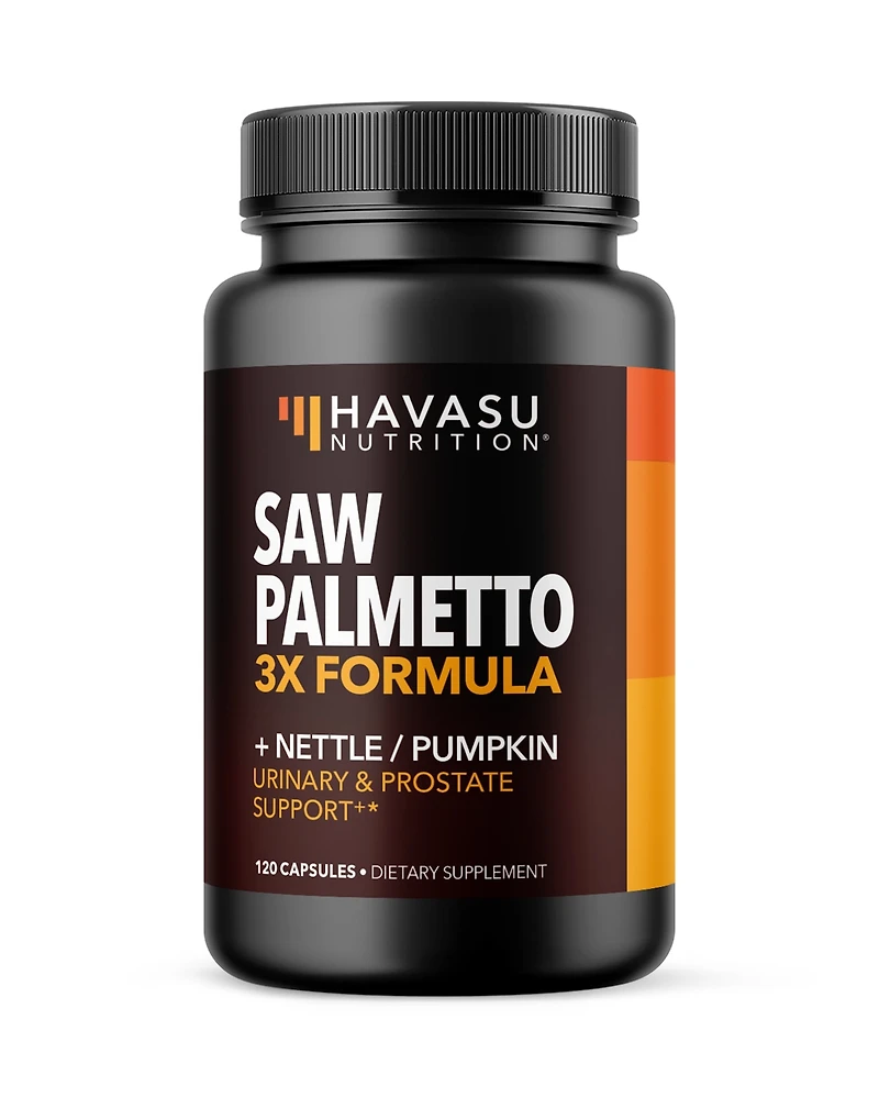 Saw Palmetto + Nettle & Pumpkin Seed Capsules, Havasu Nutrition, 120ct