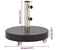 Parasol Base Granite 66.1 lb Round Black