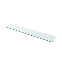 Shelves 2 pcs Panel Glass Clear 43.3"x7.9"