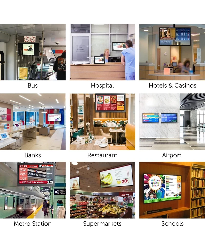 inch Digital Signage Screen & Cloud Management Service for Business