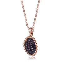 Sterling Silver Cubic Zirconia Round shaped Pendant