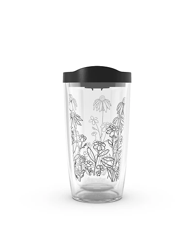Tervis Wildflower Crystal Collection Made in Usa Double Walled Insulated Tumbler Travel Cup Keeps Drinks Cold & Hot, 16oz