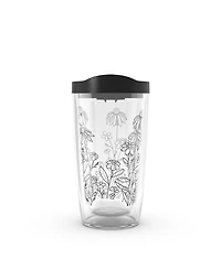 Tervis Wildflower Crystal Collection Made in Usa Double Walled Insulated Tumbler Travel Cup Keeps Drinks Cold & Hot, 16oz