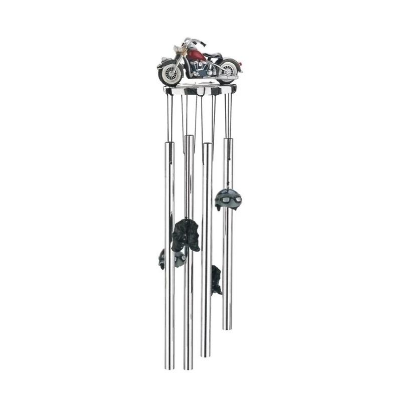 23" Long Round Top Red Motorcycle Wind Chime