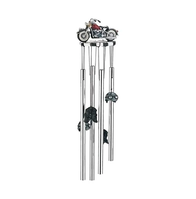 23" Long Round Top Red Motorcycle Wind Chime