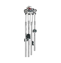 23" Long Round Top Red Motorcycle Wind Chime