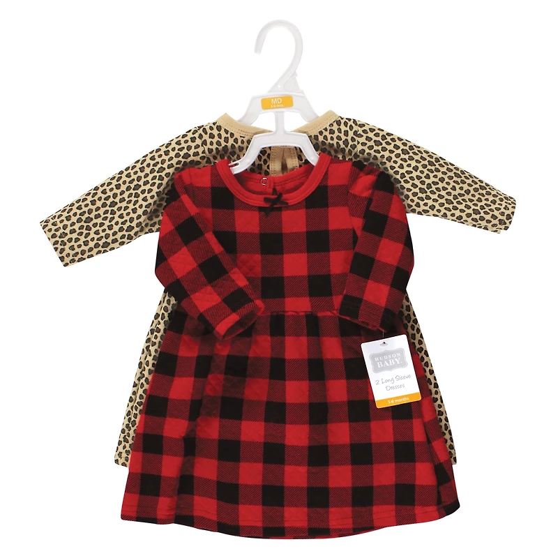 Hudson Baby Girls Two-Piece Set of Long-Sleeve Dresses