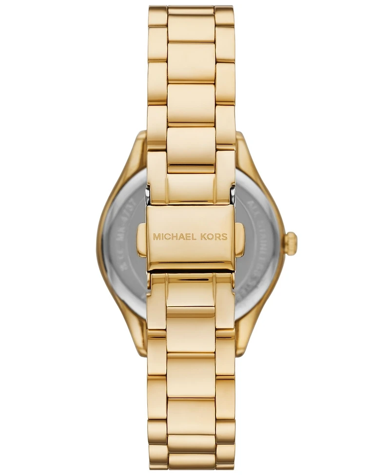 Michael Kors Women's Lauryn Three-Hand Gold-Tone Stainless Steel Watch 33mm
