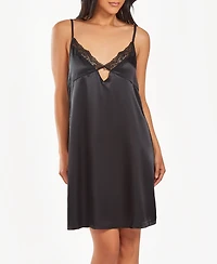 iCollection Women's Silky Center Jeweled Chemise Nightgown