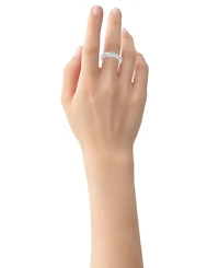 Diamond Twist Look Ring (1/6 ct. t.w.) Sterling Silver