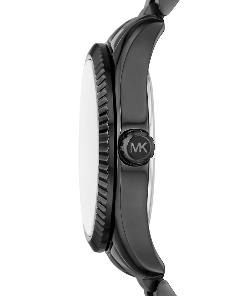 Michael Kors Women's Lexington Three-Hand Black Stainless Steel Watch 38mm