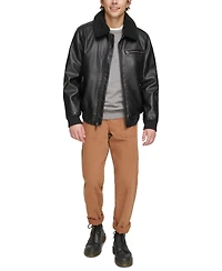 Levi's Men's Sherpa Collar Faux Leather Bomber Jacket