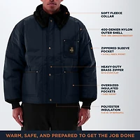RefrigiWear Big & Tall Iron-Tuff Polar Jacket - Heavy-Duty Insulated Winter Work