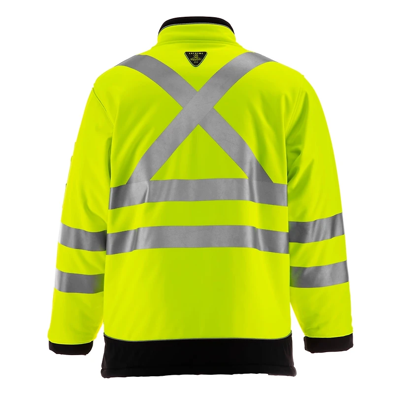 RefrigiWear Men's Insulated HiVis Extreme Softshell Jacket with Reflective Tape