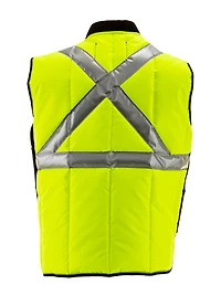 RefrigiWear Men's HiVis Iron-Tuff Vest - Extreme Cold Protection, High-Visibility, Water-Repellent, Durable Workwear