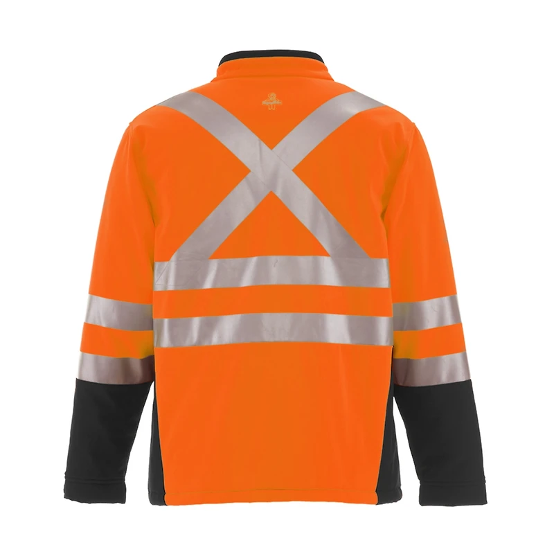 RefrigiWear Men's HiVis Insulated Softshell Jacket - High-Visibility, Warm Work Coat, Water-Repellent, Windproof, Reflective Safety Gear