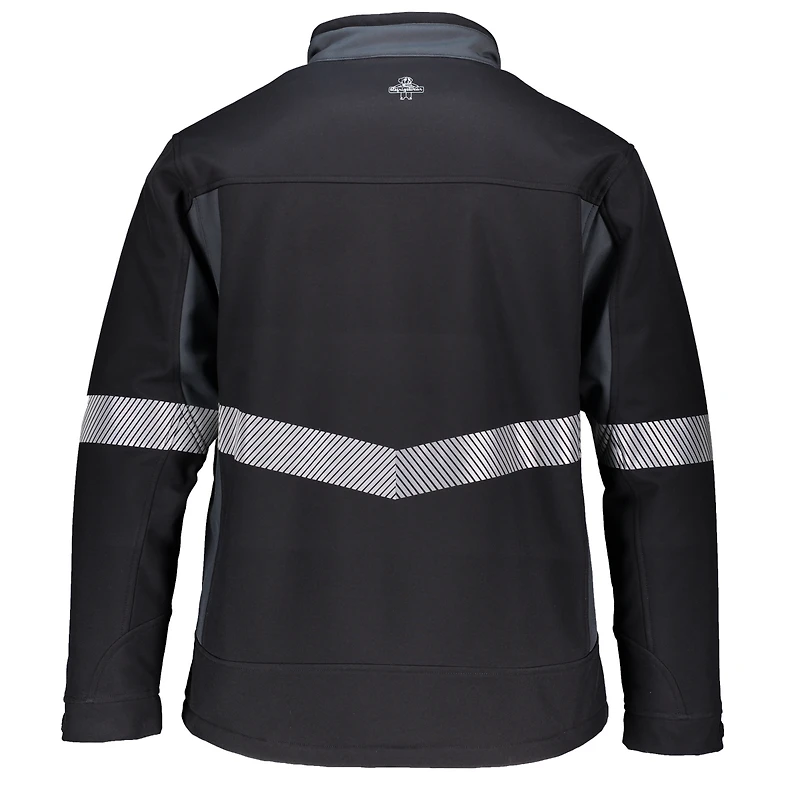 RefrigiWear Big & Tall Enhanced Visibility Insulated Softshell Jacket - High-Vis Winter Work Coat