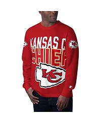 Men's Starter Red Kansas City Chiefs Clutch Hit Long Sleeve T-shirt