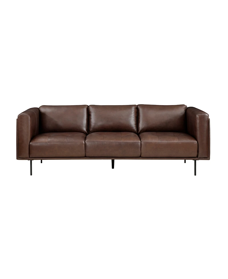 White Label Solaris 88" Leather Sofa