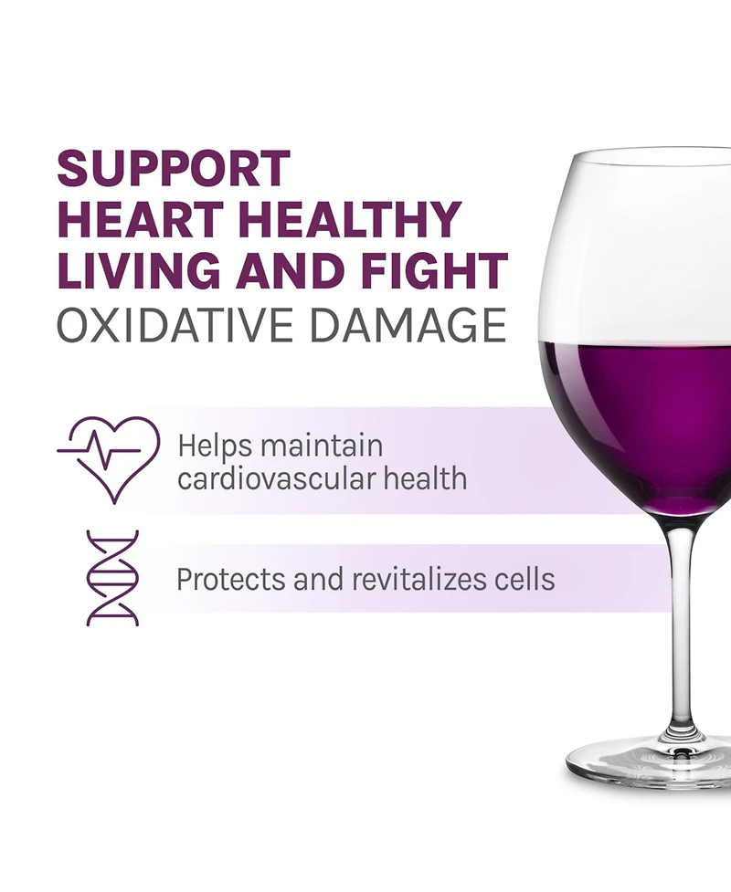 Reserveage Resveratrol 250 mg, Antioxidant Supplement for Heart and Cellular Health, Supports Healthy Aging, Paleo, Keto, 60 Capsules