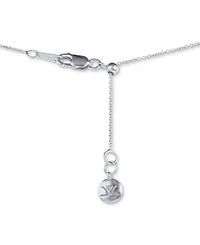 Le Vian Denim Ombre (7/8 ct. t.w.) & White Sapphire (1/6 ct. t.w.) Graduated Adjustable 20" Lariat Necklace in 14k White Gold