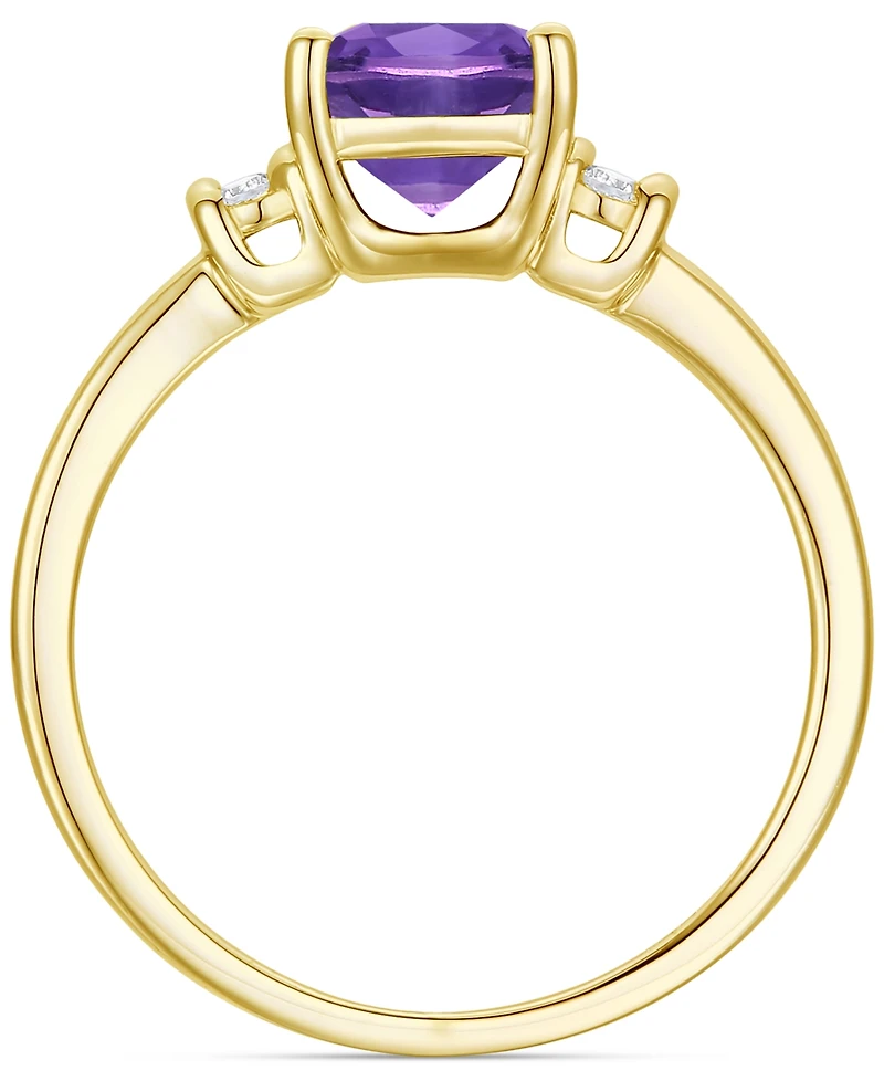 Amethyst (1-1/3 ct. t.w.) & Lab-Grown White Sapphire (1/10 14k Gold-Plated Sterling Silver (Also Additional Gemstones)