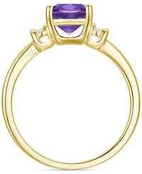 Amethyst (1-1/3 ct. t.w.) & Lab-Grown White Sapphire (1/10 14k Gold-Plated Sterling Silver (Also Additional Gemstones)