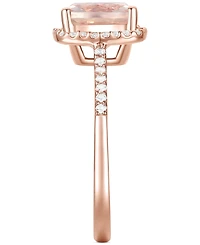Ruby (2-1/2 ct. t.w.) & Lab-Grown White Sapphire (1/4 Halo Ring 14k Gold-Plated Sterling Silver (Also Additional Gemstones)