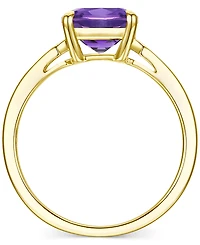 Amethyst (1-7/8 ct. t.w.) & Lab-Grown White Sapphire (1/10 Cushion Ring 14k Gold-Plated Sterling Silver (Also Additional Gemstones)