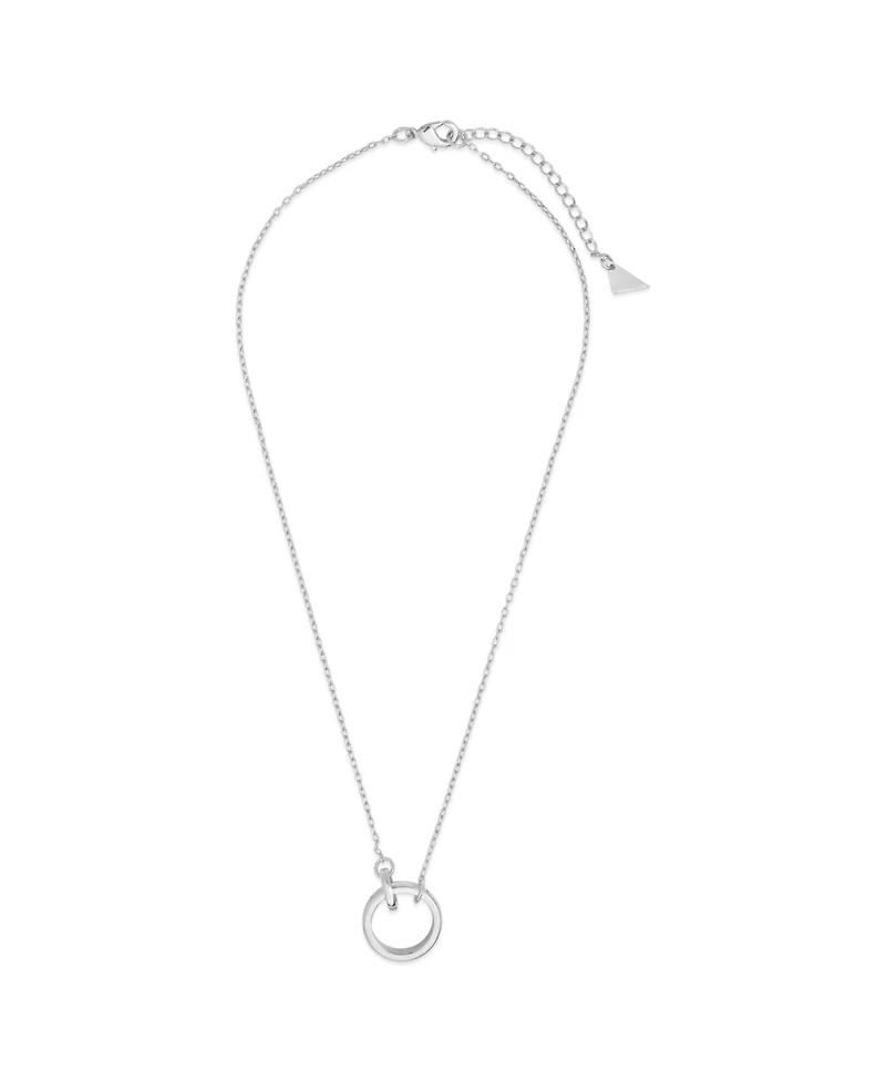 Sterling Forever Genuine Mother of Pearl Mishel Interlocking Necklace