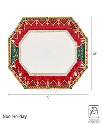 Fitz and Floyd Noel Holiday Large Platter, 16-in x 12-in
