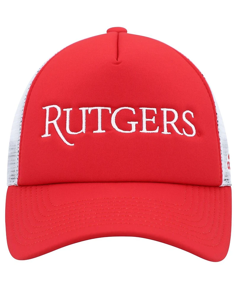 Men's adidas Scarlet, White Rutgers Scarlet Knights Foam Trucker Snapback Hat