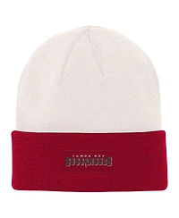 Big Boys and Girls Cream, Red Tampa Bay Buccaneers Bone Cuffed Knit Hat