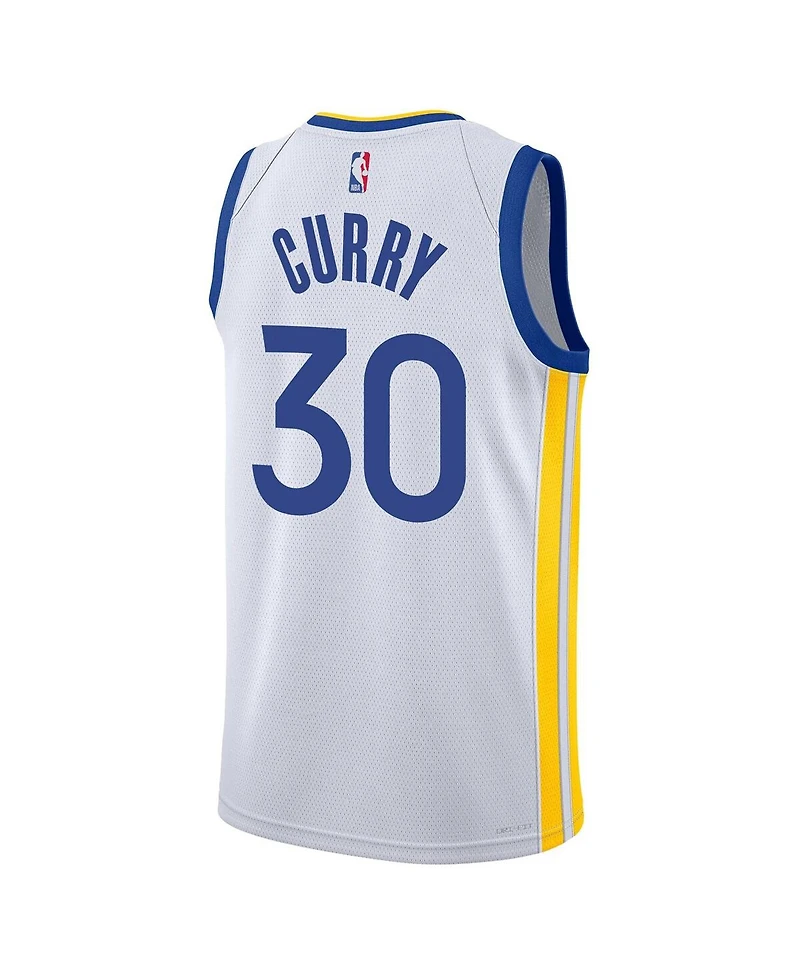 Big Boys Nike Stephen Curry White Golden State Warriors Performance Swingman Jersey - Association Edition