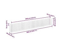 Gabion Raised Bed Galvanized Steel 141.7"x11.8"x23.6"
