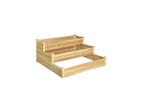 3-Tier Raised Garden Bed Wood Planter Kit for Flower Vegetable Herb