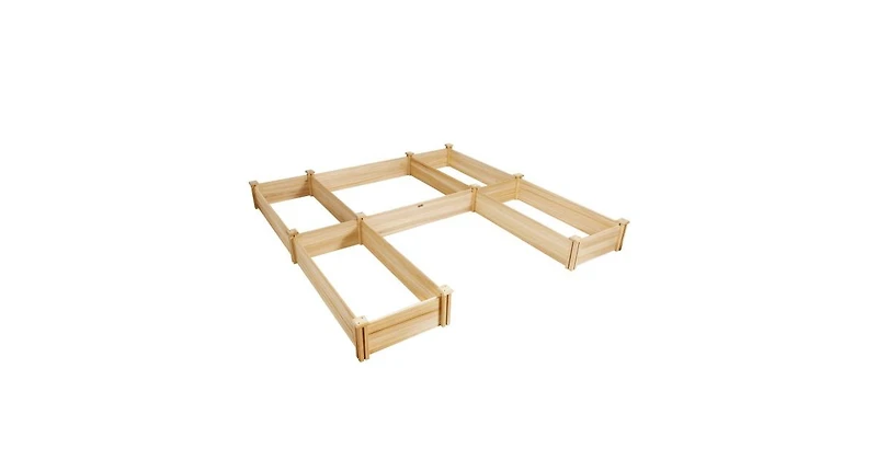 U-Shaped Wooden Garden Raised Bed for Backyard and Patio