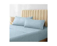 3PC Striped Silky Soft Cooling Deep Pocket Performance Sheet Set - Striped